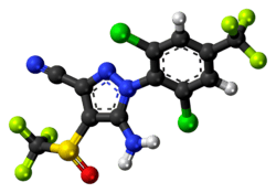3D chemical structure of fipronil