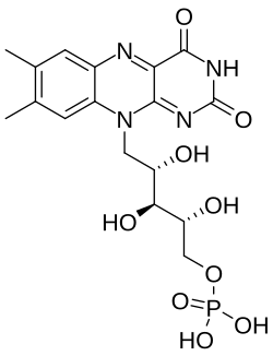 Skeletal formula of flavin mononucleotide