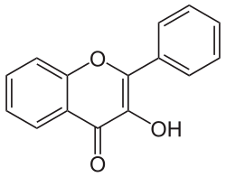 Skeletal formula of 3-hydroxyflavone