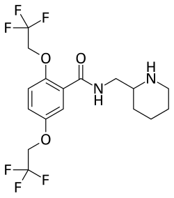 Skeletal formula of flecainide