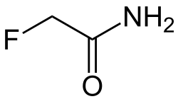 Skeletal formula of fluoroacetamide