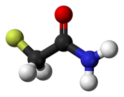 Ball-and-stick model of fluoroacetamide