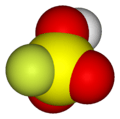 Spacefill model of fluorosulfuric acid