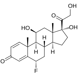 Skeletal formula of fluprednisolone