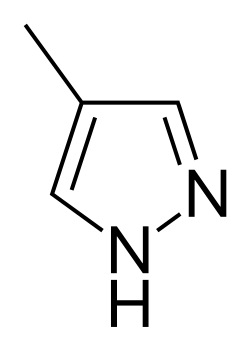 Skeletal formula of fomepizole