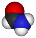 Space-filling model of the formamide molecule