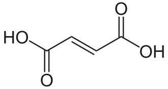 Skeletal formula of fumaric acid