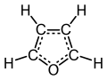 Full structural formula of furan