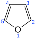 Skeletal formula showing numbering convention
