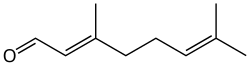 Skeletal formula of geranial