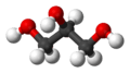Ball-and-stick model of glycerol