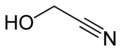 Skeletal formula of glycolonitrile