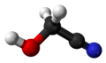 Ball and stick model of glycolonitrile
