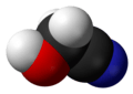 Spacefill model of glycolonitrile