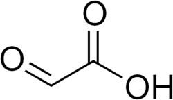 Skeletal formula of glyoxylic acid