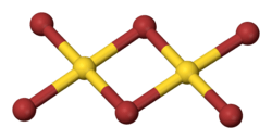 Ball-and-stick model of gold(III) bromide