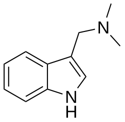 Chemical structure of gramine