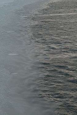 Grease ice in the Bering Sea