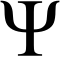 Greek psi symbol associated with psychology