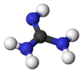 Ball and stick model of guanidine