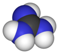 Spacefill model of guanidine