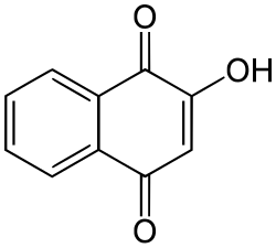 Lawsone, a dye present in the leaves of the henna plant