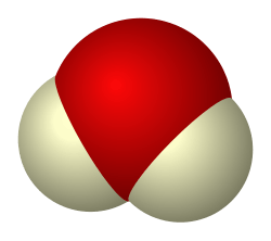 Spacefill model of heavy water