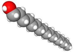 Space-filling model of 1-heptadecanol