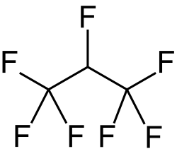 The structure of 1,1,1,2,3,3,3-heptafluoropropane
