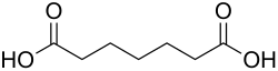 Skeletal formula of pimelic acid