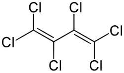 Skeletal formula of hexachlorobutadiene
