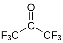 Hexafluoropropanone skeletal structure