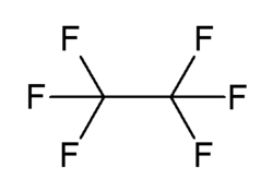 Structural formula of hexafluoroethane