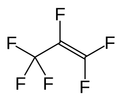 Structural formula of hexafluoropropylene