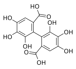 Chemical structure of hexahydroxydiphenic acid