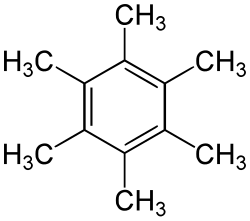 Structural formula of hexamethylbenzene