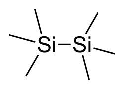 Skeletal formula of hexamethyldisilane