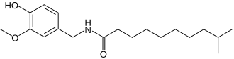 Chemical structure of homodihydrocapsaicin
