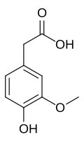 Structural formula of homovanillic acid