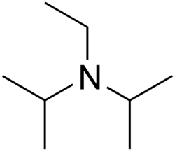 Skeletal formula of N,N-diisopropylethylamine