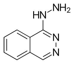 Skeletal formula of hydralazine