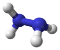 Ball and stick model of hydrazine