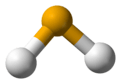 Ball-and-stick model of hydrogen selenide molecule