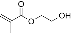Skeletal formula of Hydroxyethyl methacrylate
