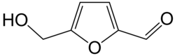 Structural formula of hydroxymethylfurfural