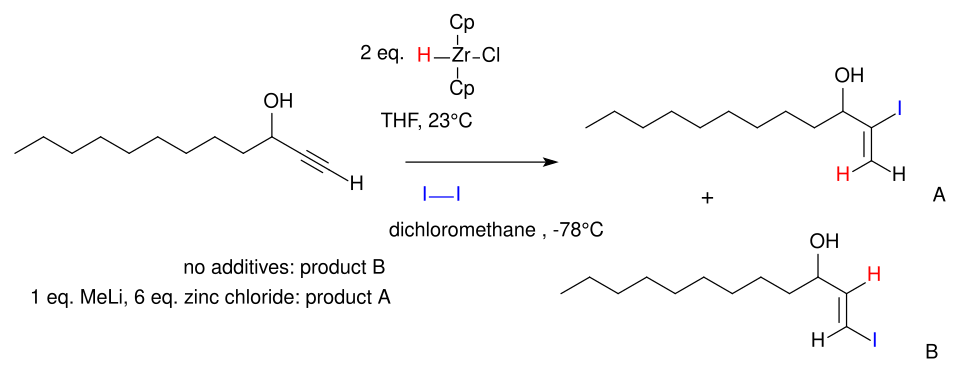 Hydrozirconation with reversed regioselectivity Zhang 2007