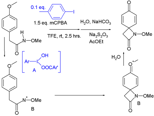Hypervalent iodine(III)-catalyzed C–N bond forming reaction