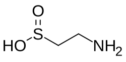 Skeletal formula of Hypotaurine