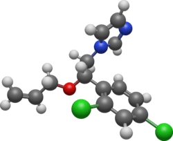 Chemical structure of enilconazole 3D