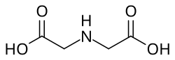 Skeletal formula of iminodiacetic acid